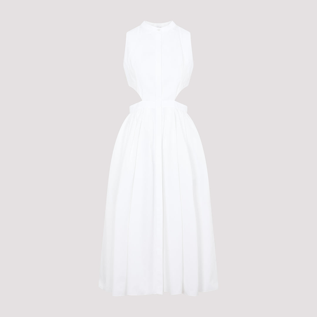 White Cotton Day Dress-0