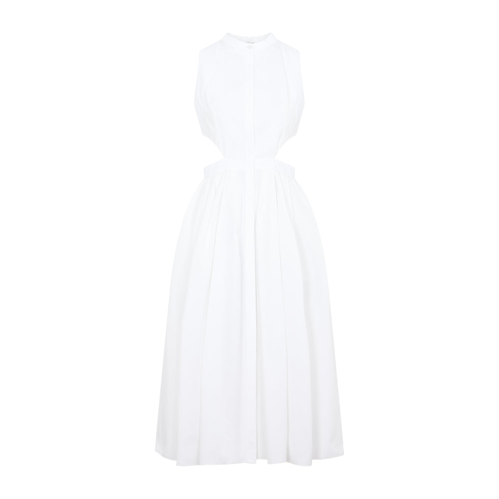 White Cotton Day Dress-1