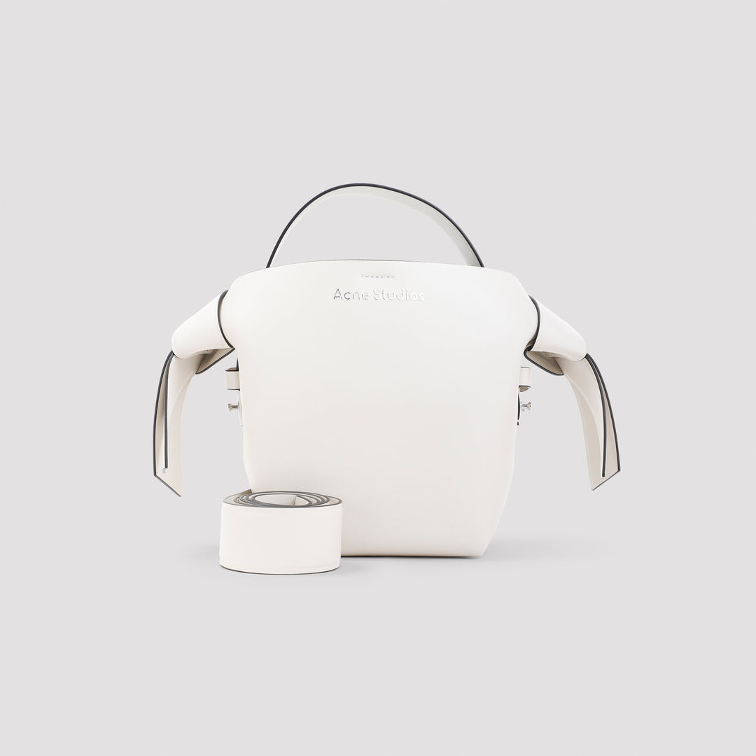 White Musubi Calf Leather Mini Bag-2