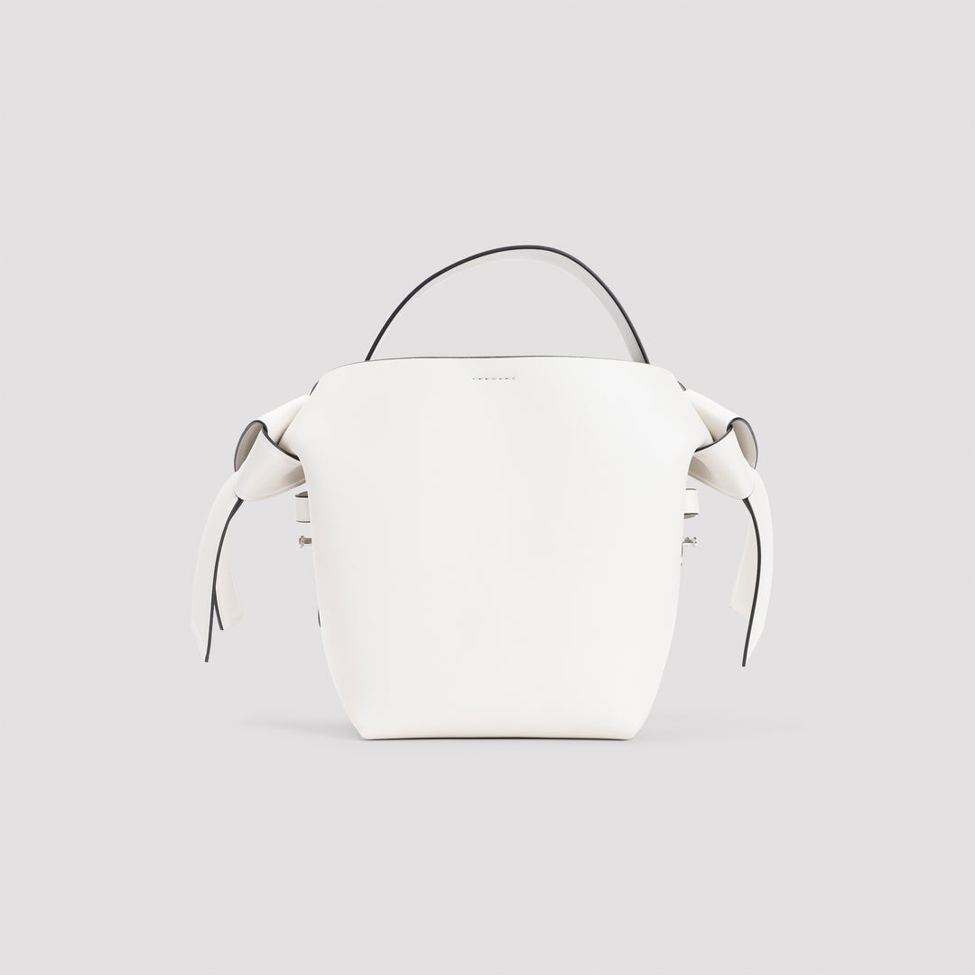 White Musubi Calf Leather Mini Bag-3