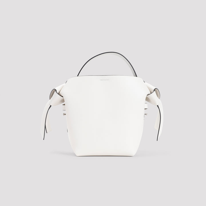 White Musubi Calf Leather Mini Bag-3