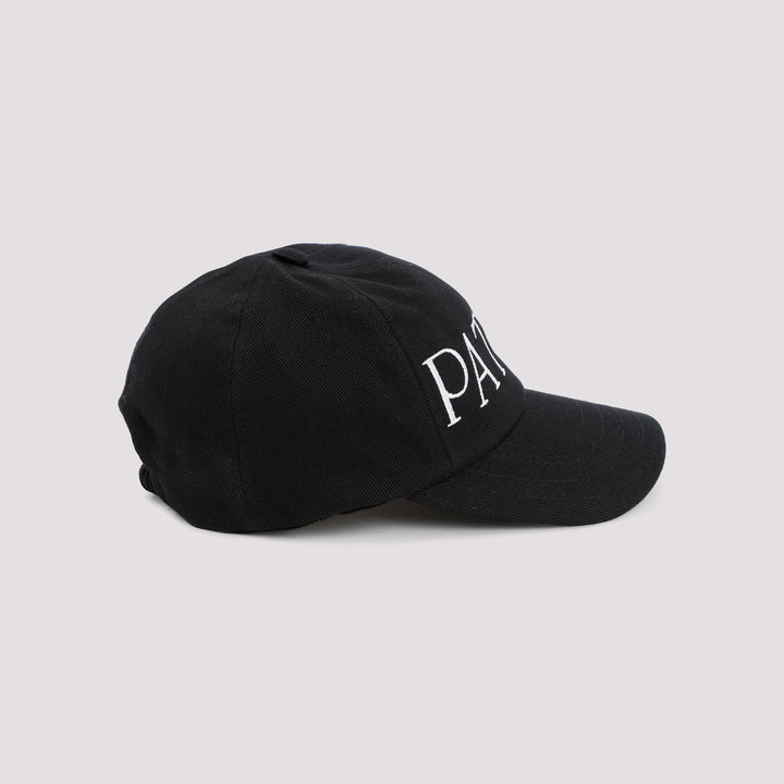 Black Cotton Logo Cap-8