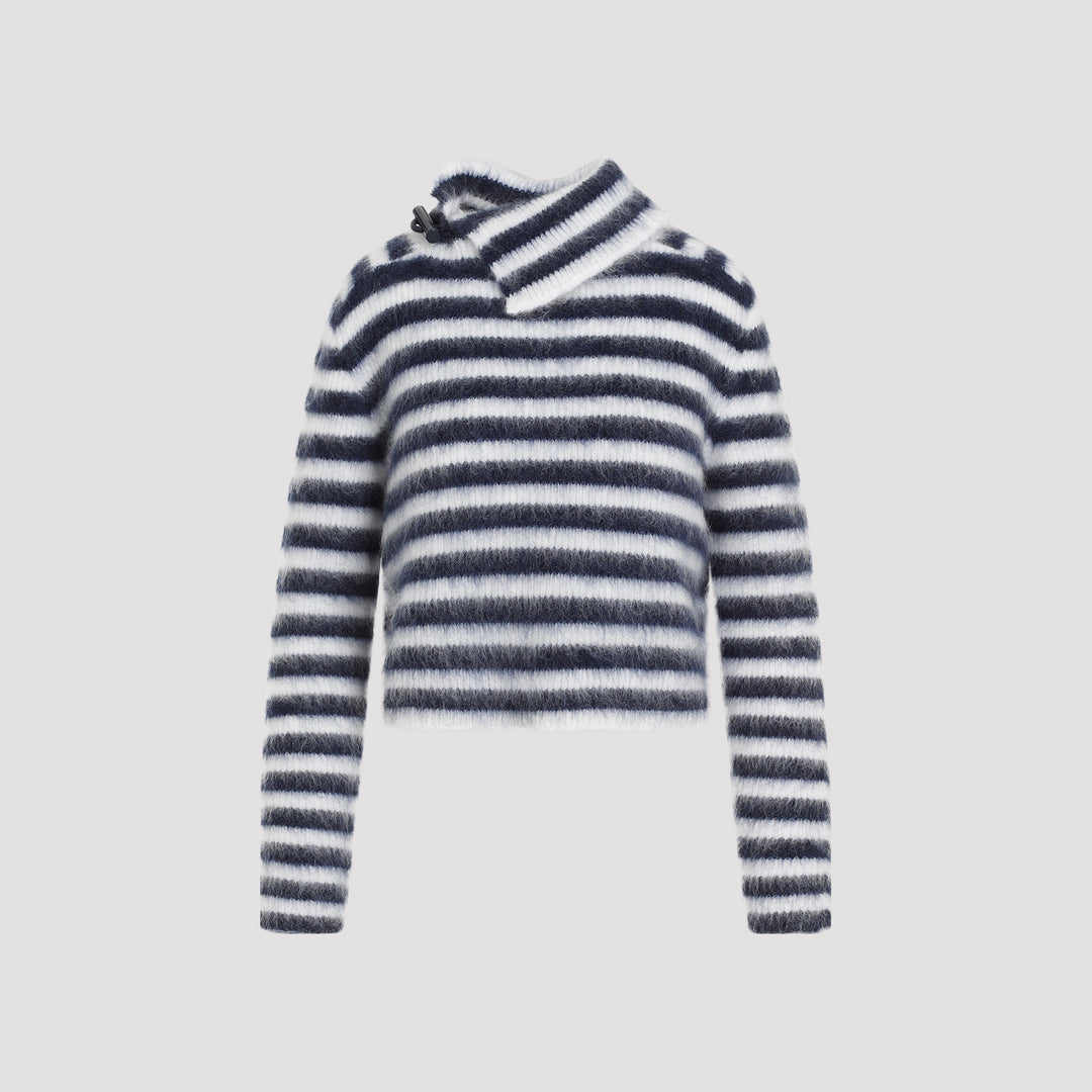 Navy Blue Le Pull Marina Mohair Pullover-0