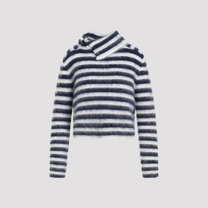 Navy Blue Le Pull Marina Mohair Pullover-2