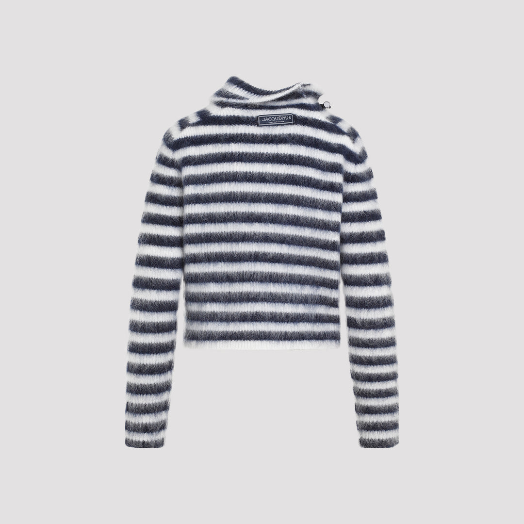 Navy Blue Le Pull Marina Mohair Pullover-3