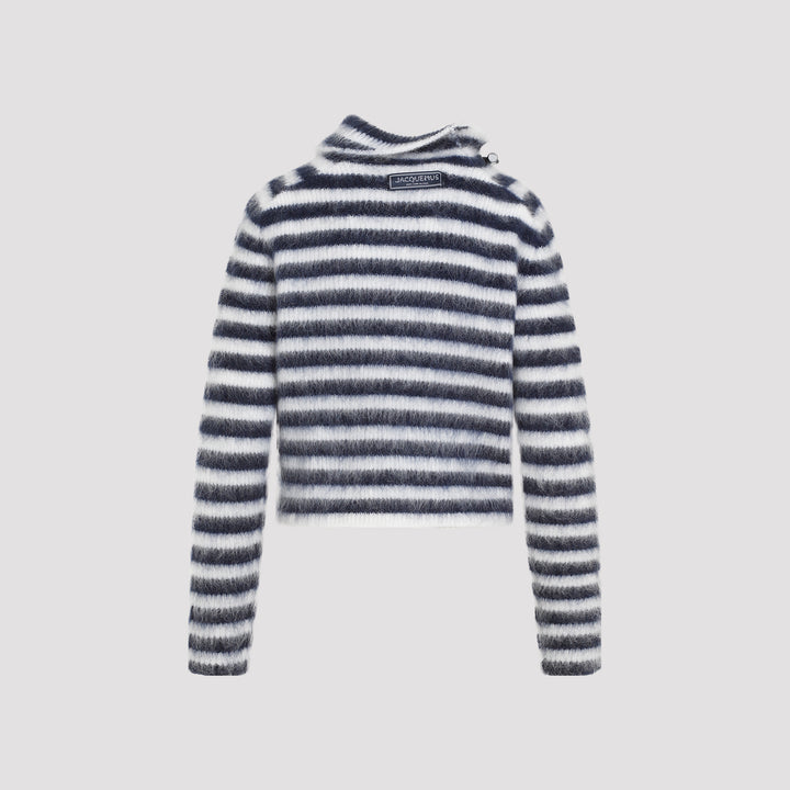 Navy Blue Le Pull Marina Mohair Pullover-3