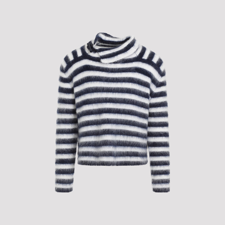 Navy Blue Le Pull Marina Mohair Pullover-0