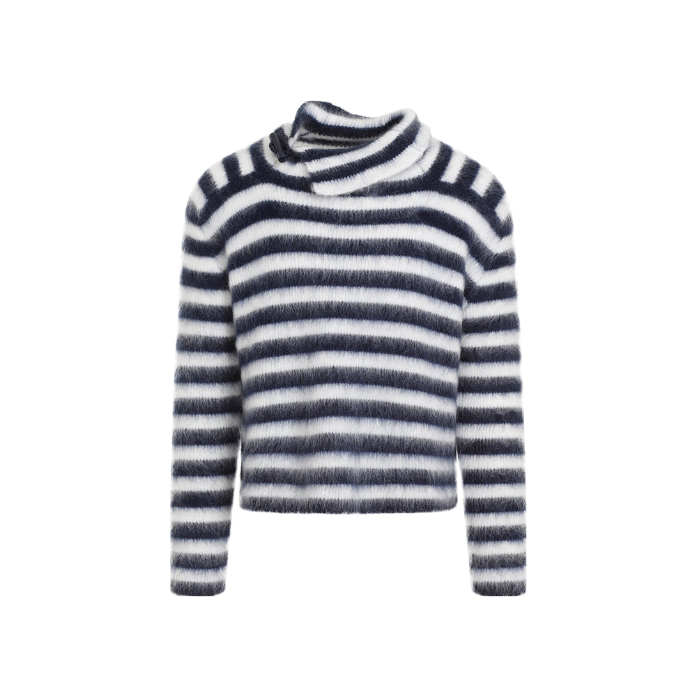 Navy Blue Le Pull Marina Mohair Pullover-1