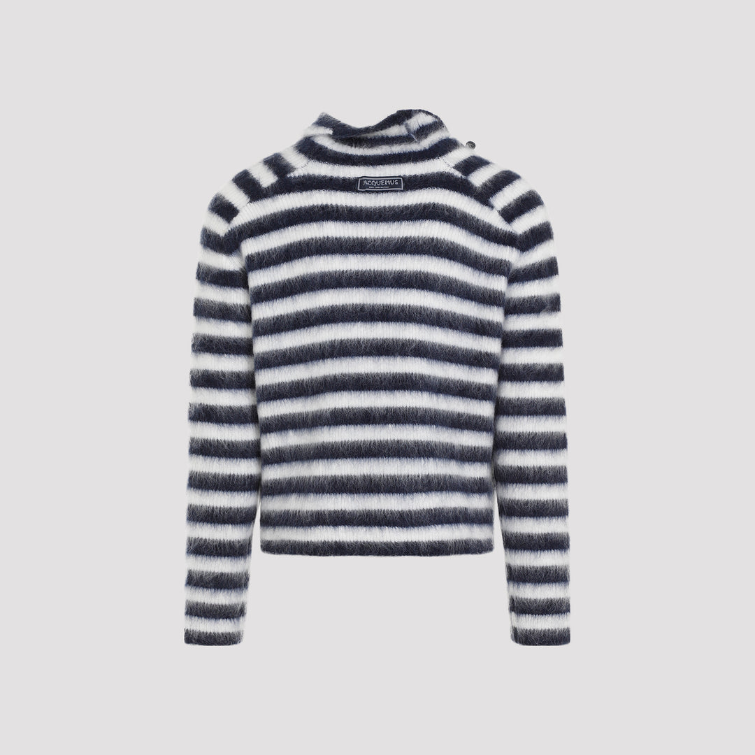 Navy Blue Le Pull Marina Mohair Pullover-3