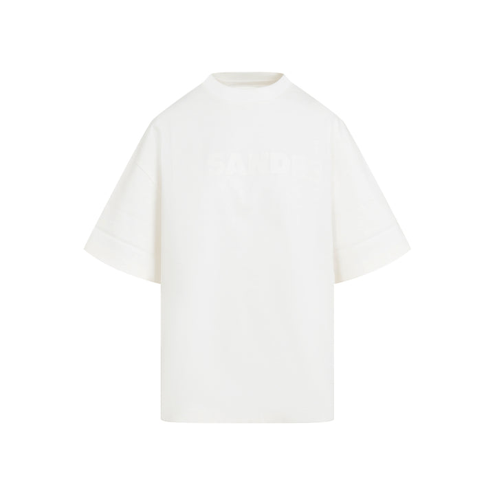 White Logo Cotton T-shirt-1