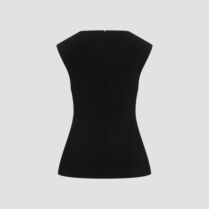 Black Viscose Tank Top-3