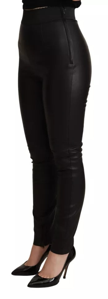 Black Skinny Leggings Leather Pants