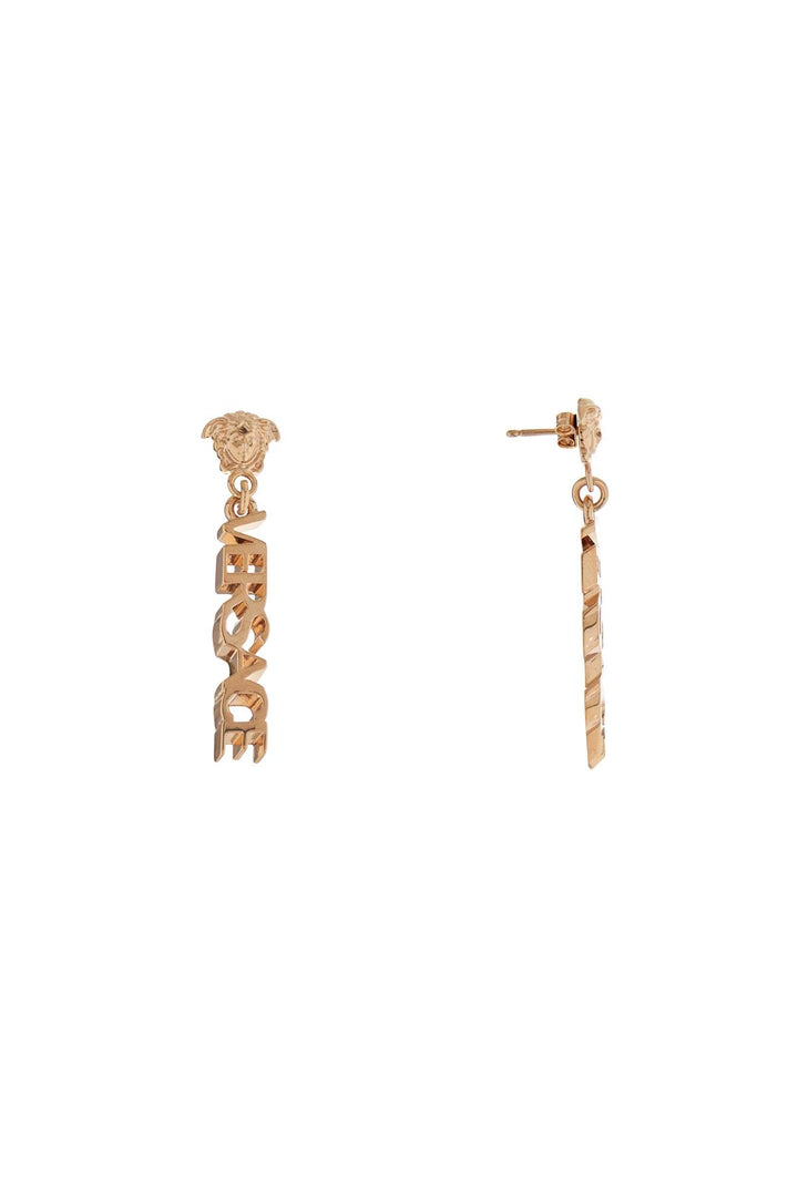 gold metal lion head earrings with three-dimensional effect-0