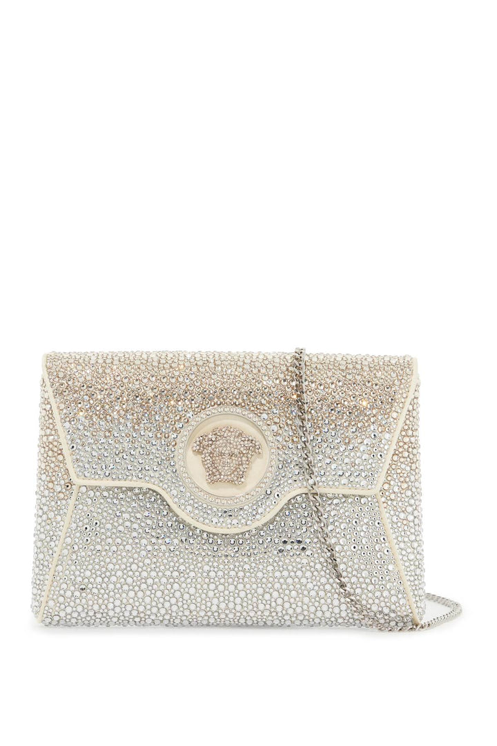 la medusa envelope clutch with crystals-0