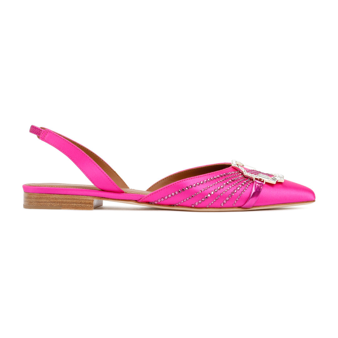 Fuchsia Satin Misha Flats-1