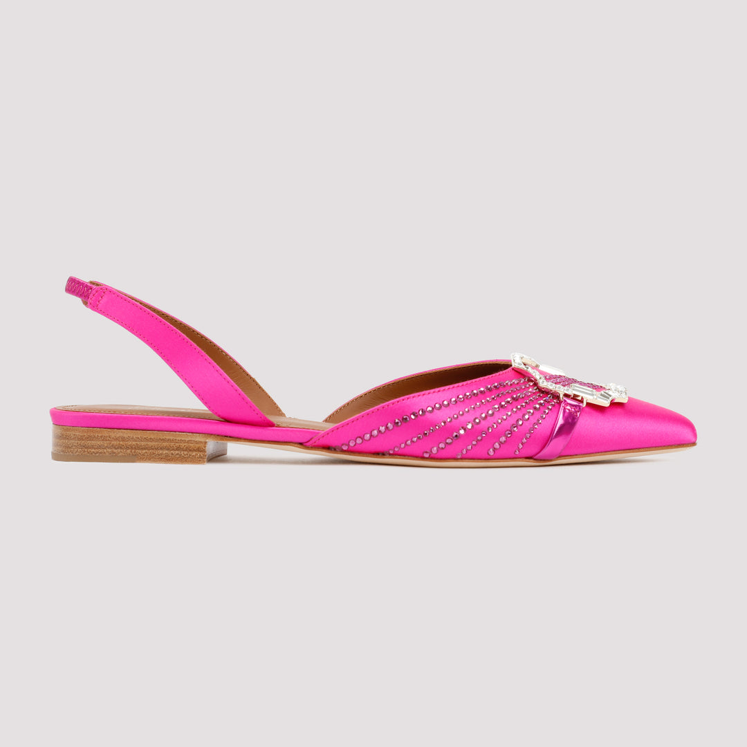 Fuchsia Satin Misha Flats-2