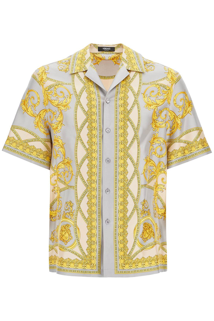 'printed silk bowling shirt from the gods' collection-0