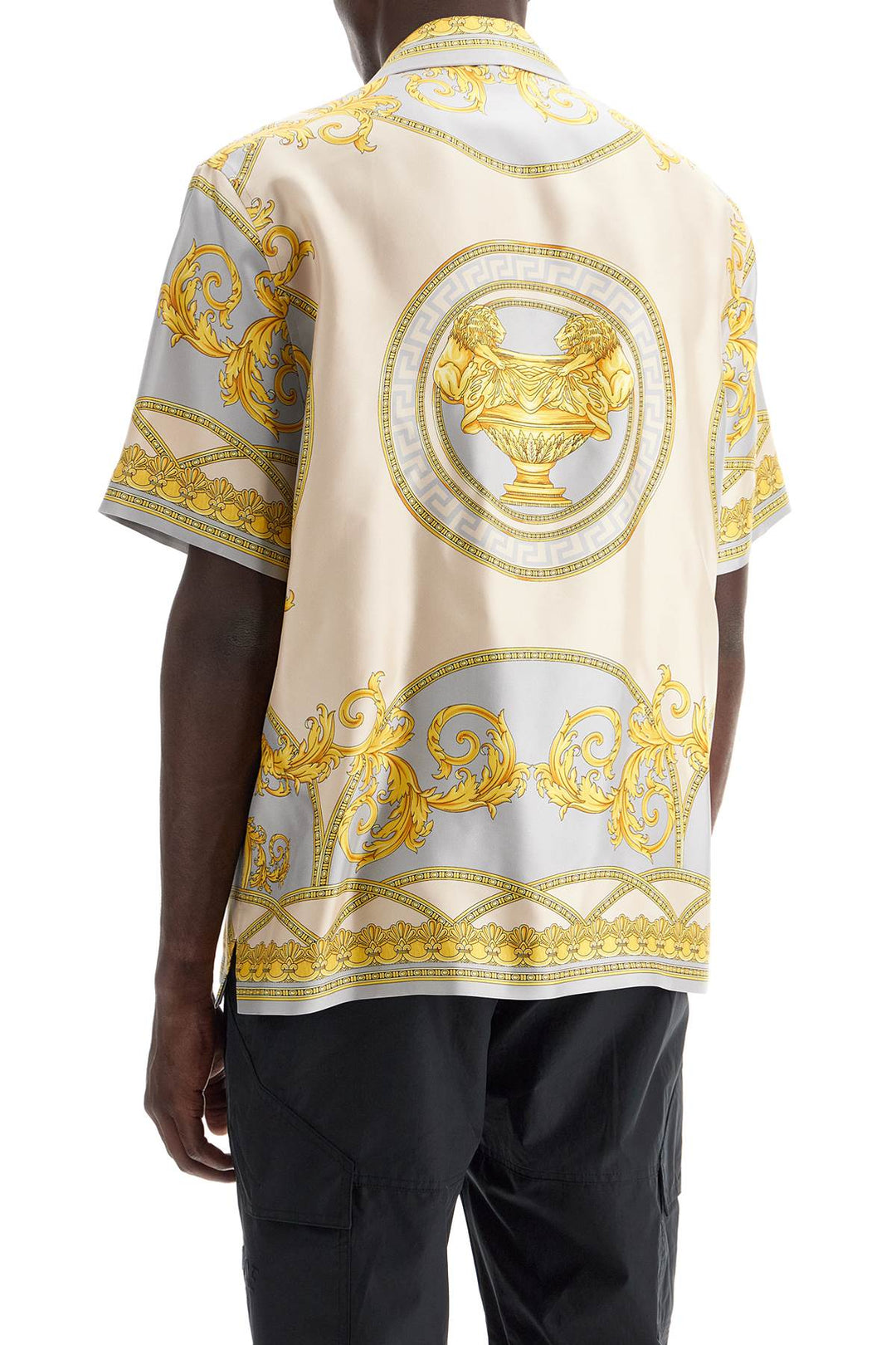 'printed silk bowling shirt from the gods' collection-2