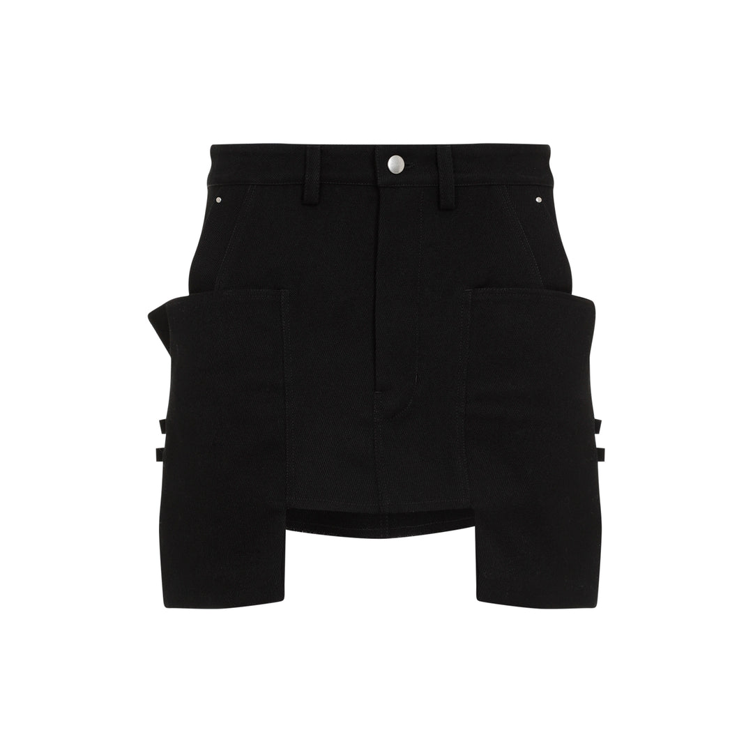 Black Stefan Wool Mini Skirt-1