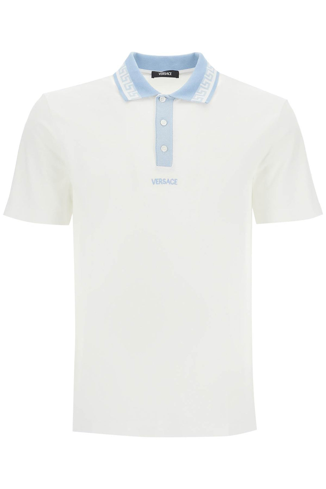 polo shirt with greek motif-0