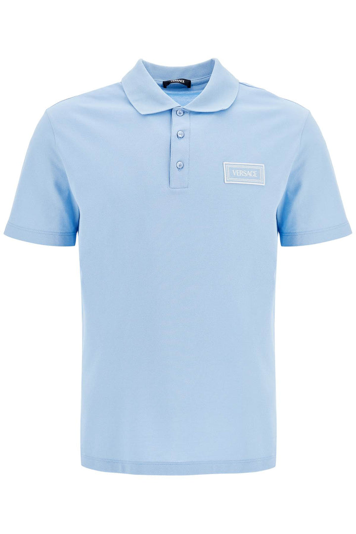 short-sleeved polo shirt with logo-0