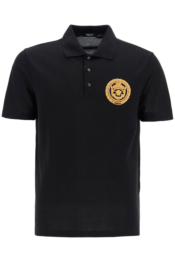 chain crest polo shirt-0