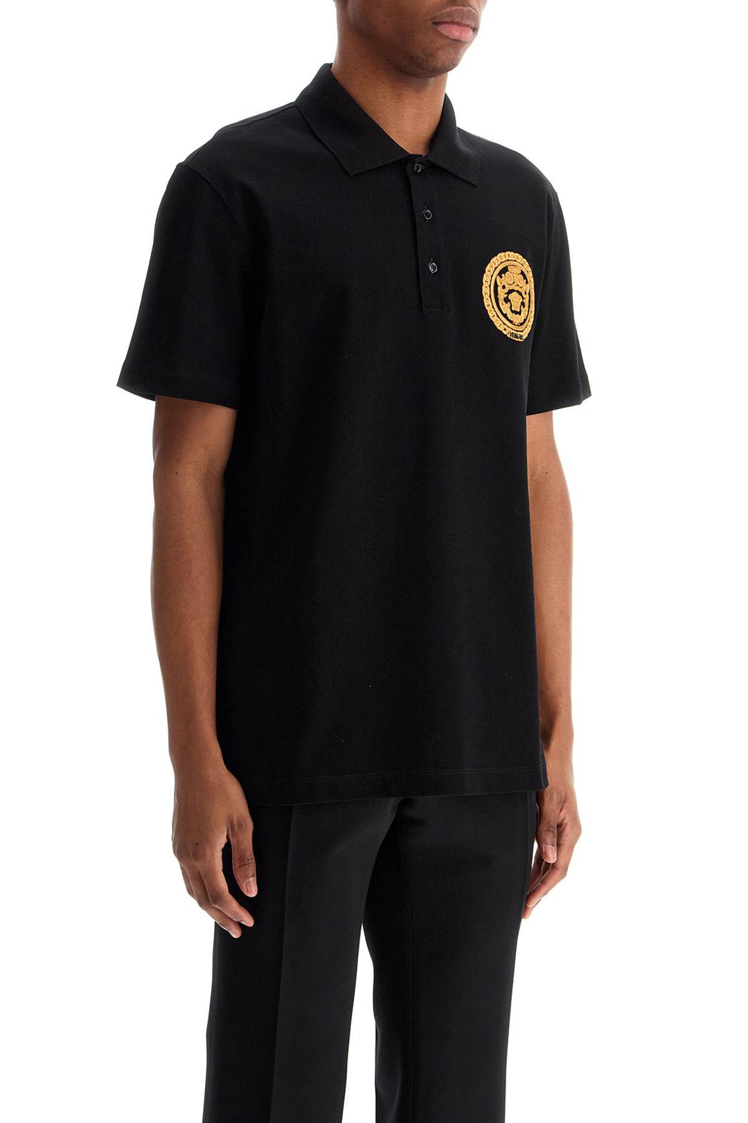 chain crest polo shirt-1