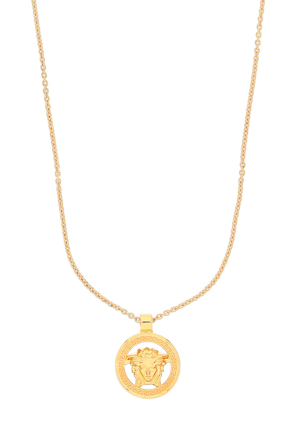 men's lion head round gold adjustable necklace-1