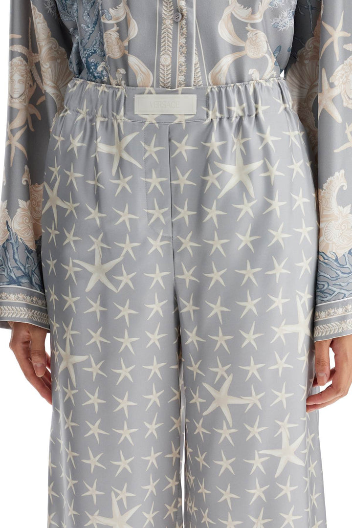 silk pants with starfish print-3