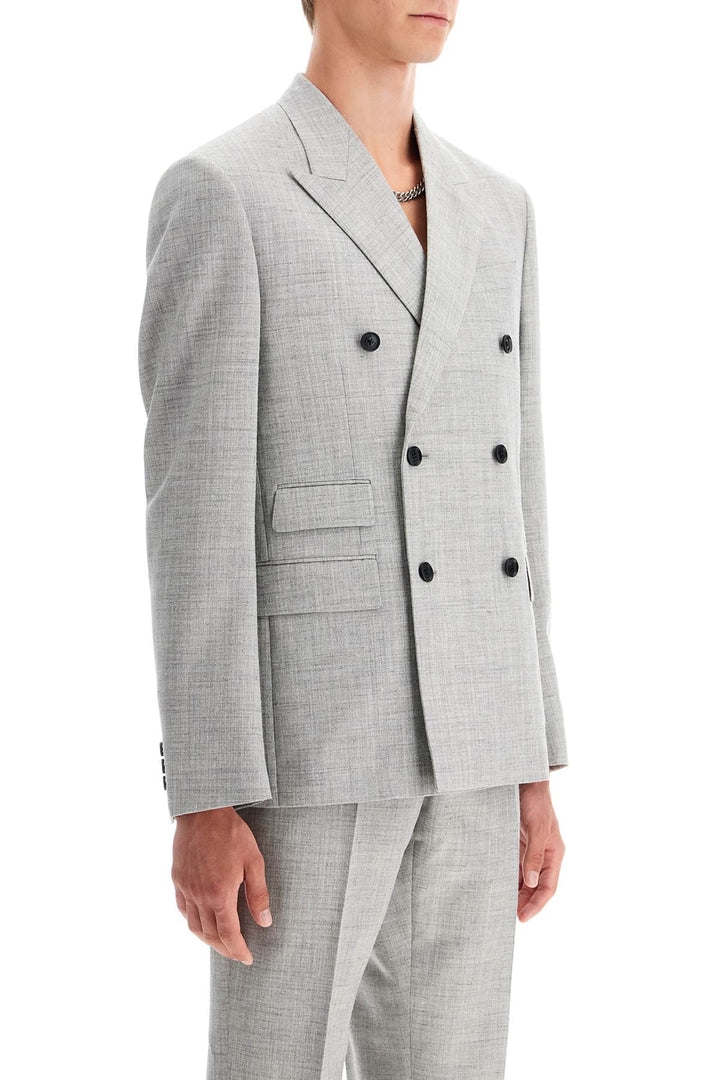 double-breasted wool blend blazer-1