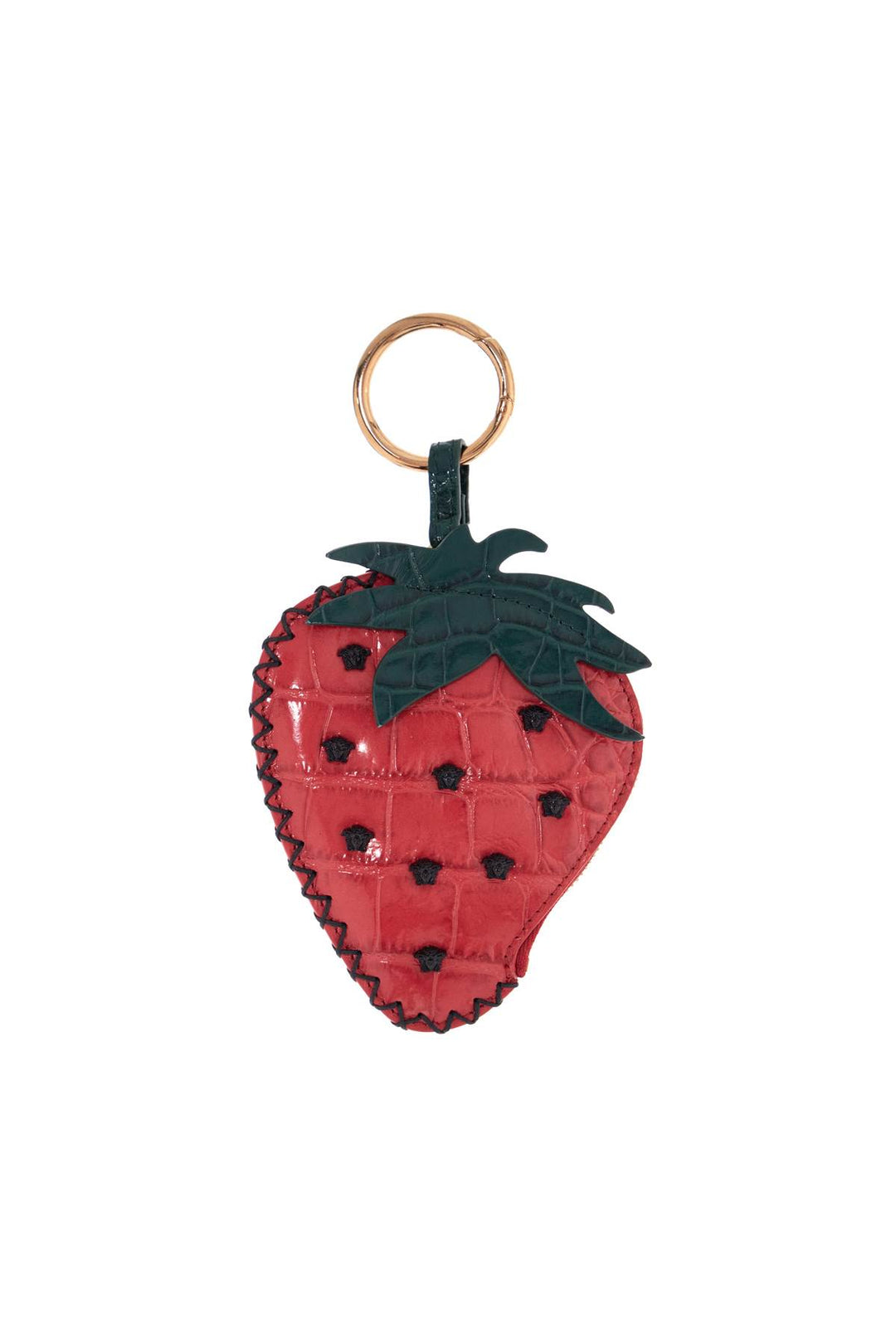 strawberry charm in coconut print leather-0