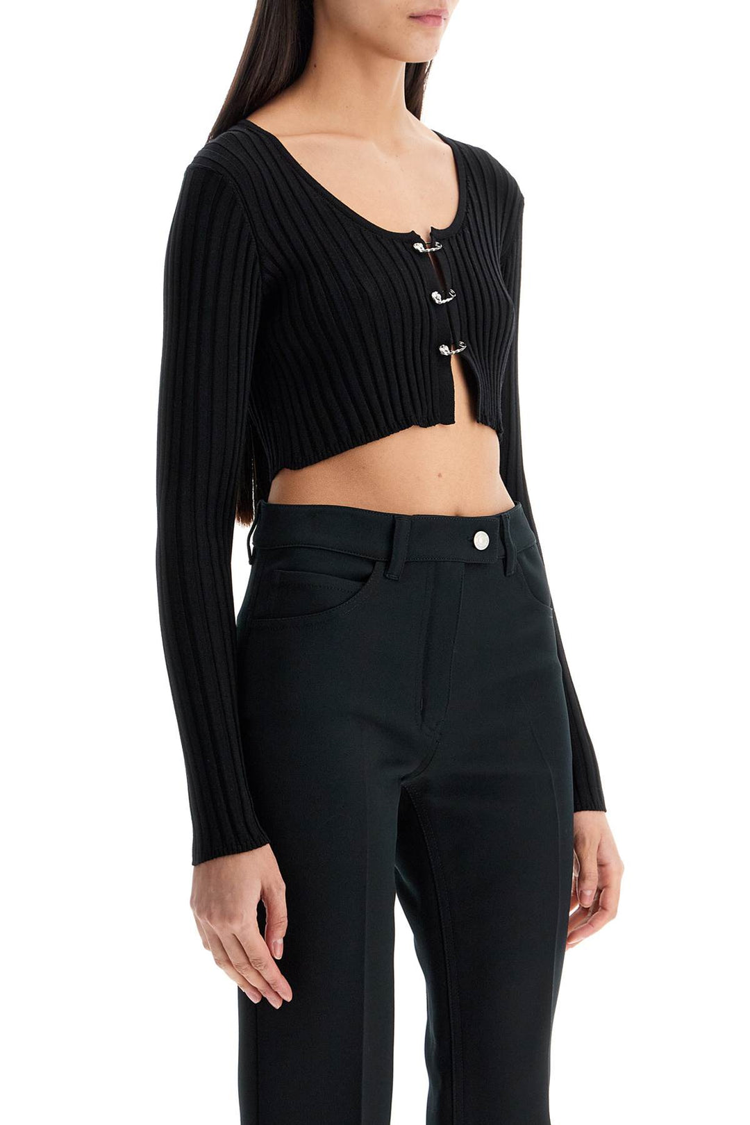 "cropped safety pin cardigan-1