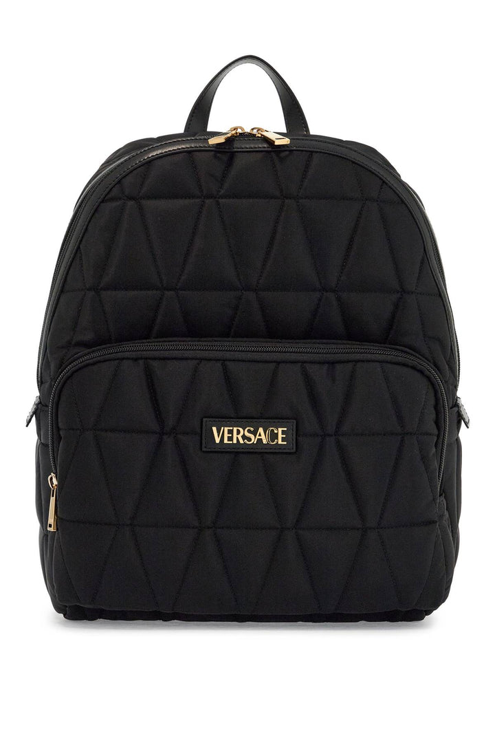 quilted nylon backpack-0