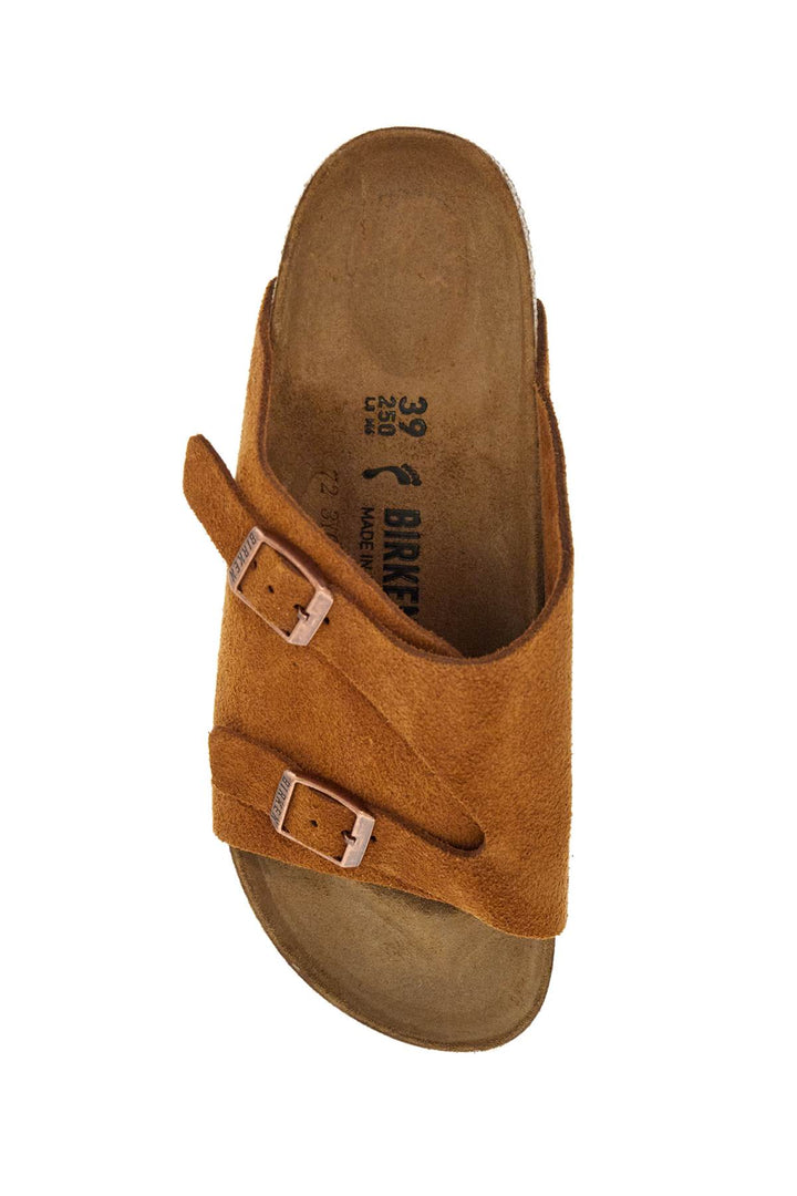 mink suede slippers with two adjustable straps-1