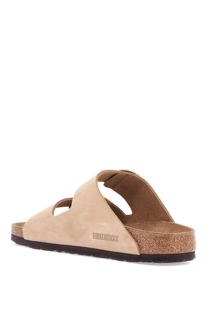 nubuck leather sandals sandcastle with golden buckles-2