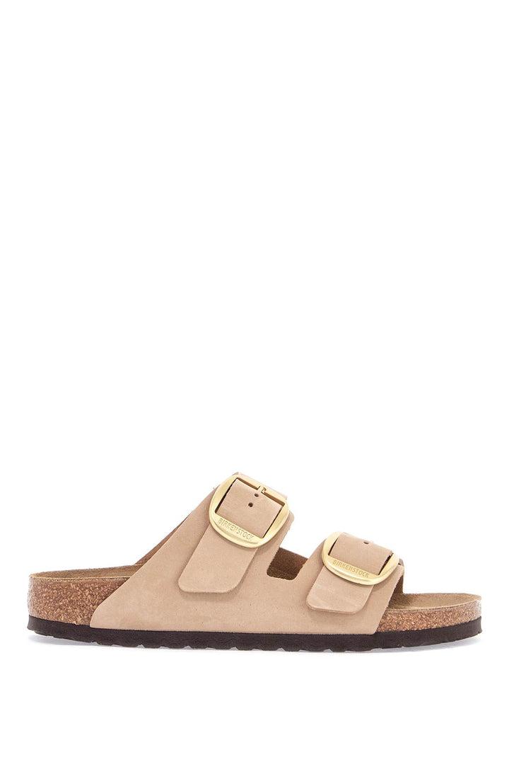 nubuck leather sandals sandcastle with golden buckles-0