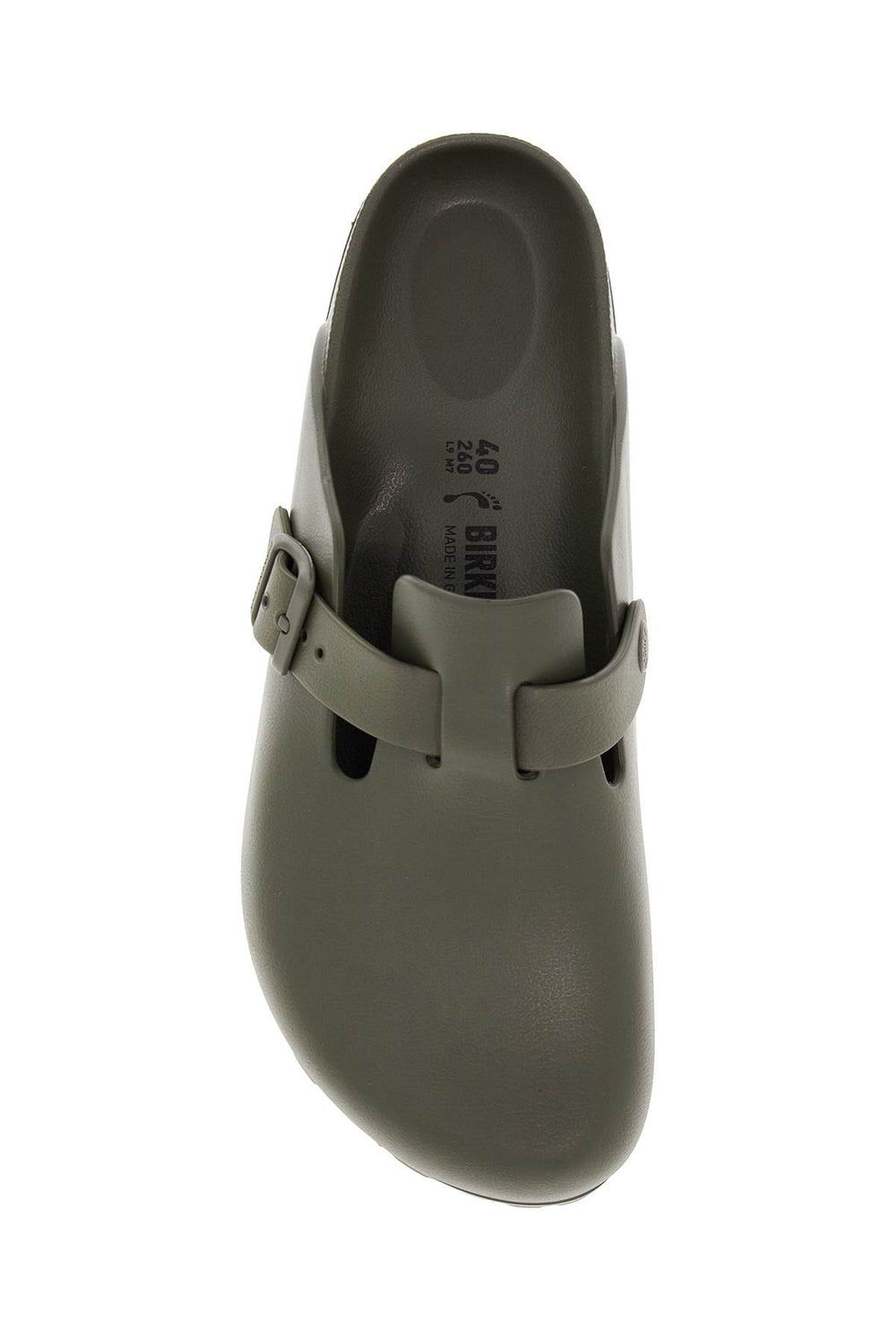 men's khaki eva clogs with adjustable buckle-1