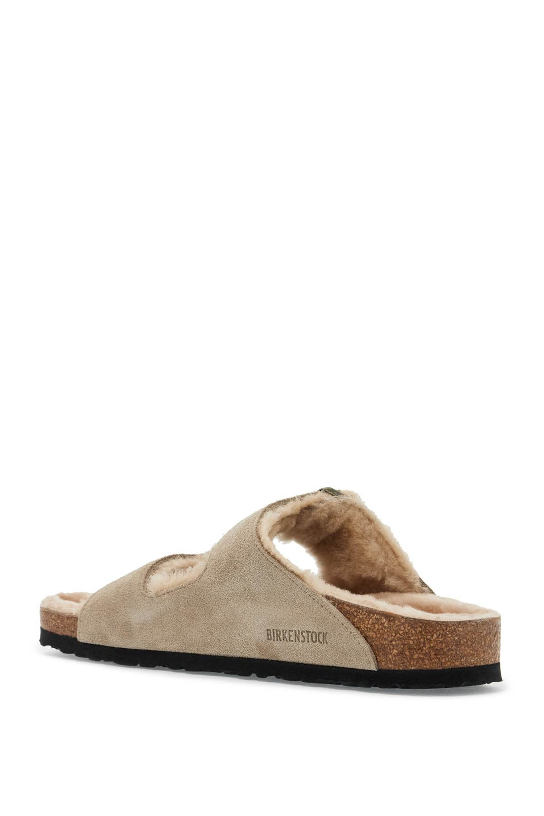 narrow fit arizona shearling slides-2