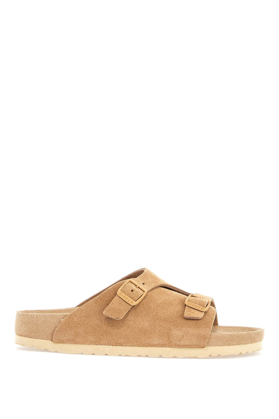 beige suede zurich sandals with adjustable buckles-0