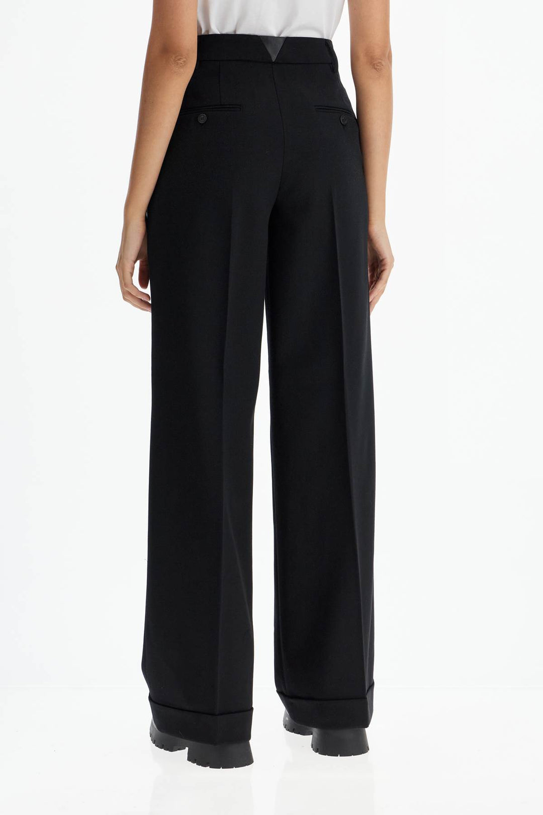 twill wide-leg trousers in pal-2