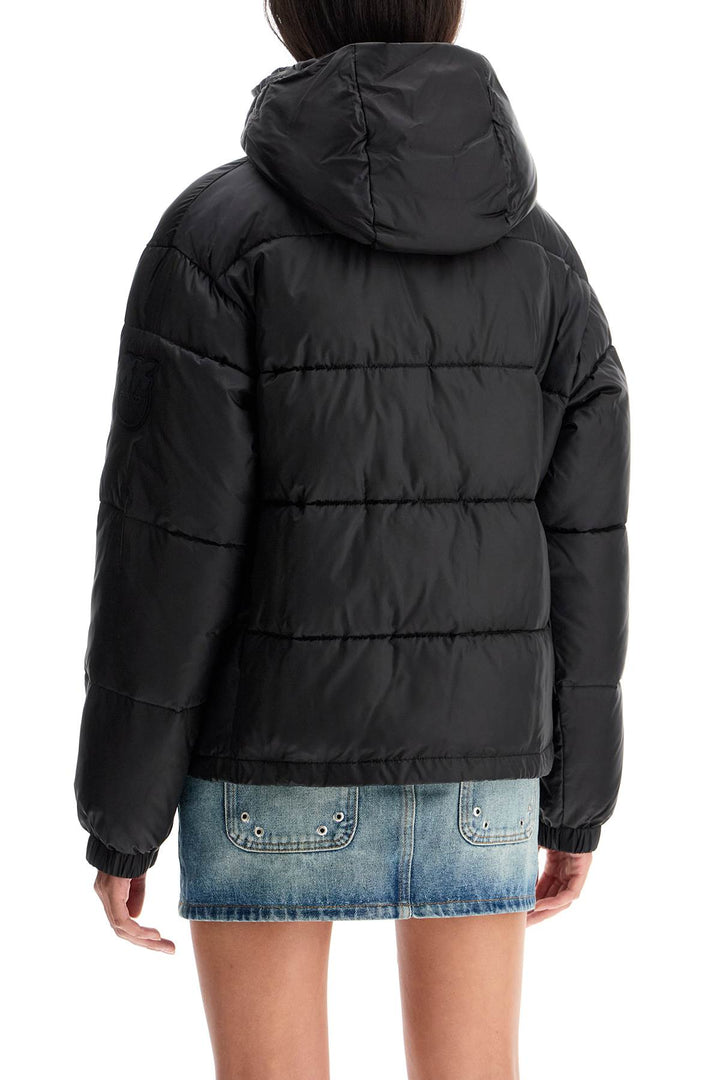 "down jacket with logo patch-2