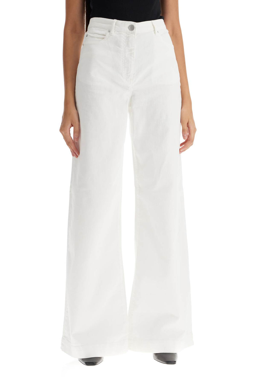 wide leg twill trousers in italian-1