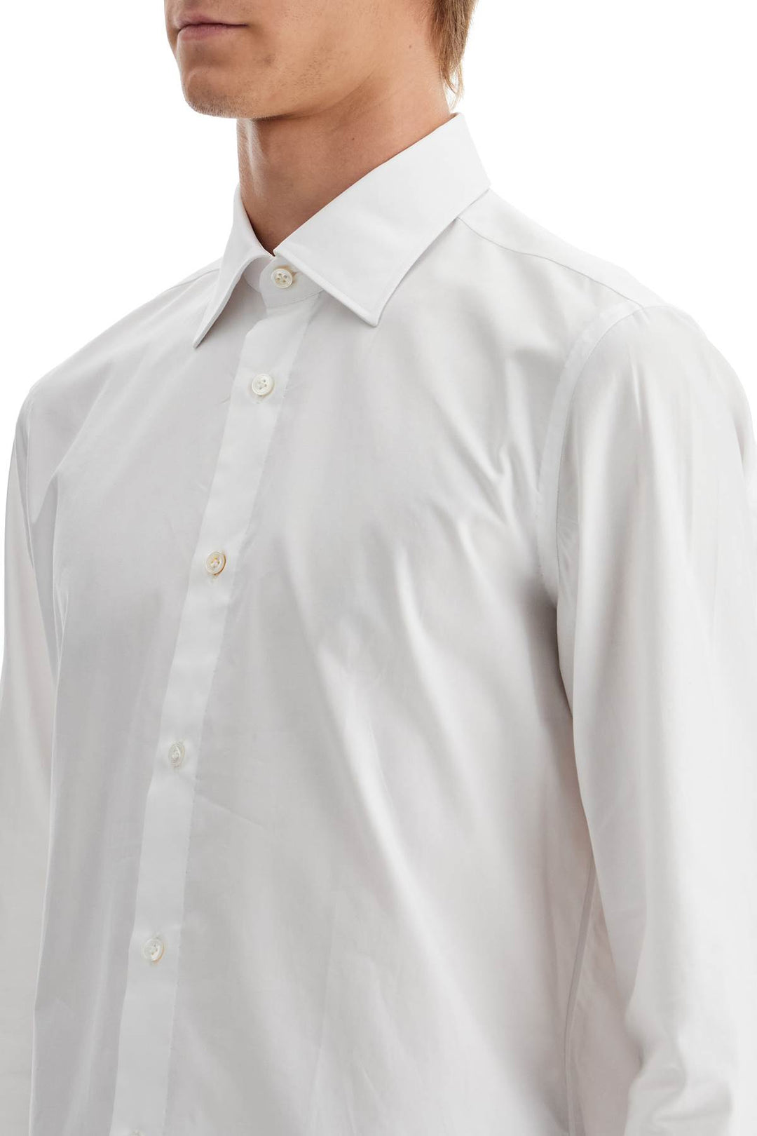 slim fit twill shirt for men-3