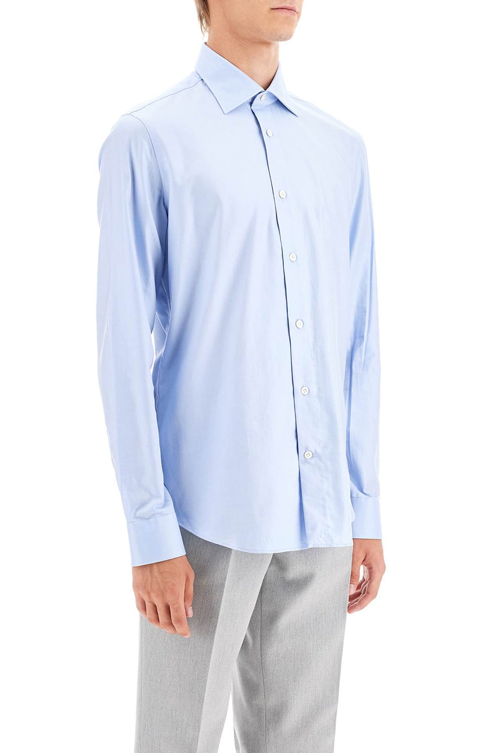 slim fit twill shirt for men-1