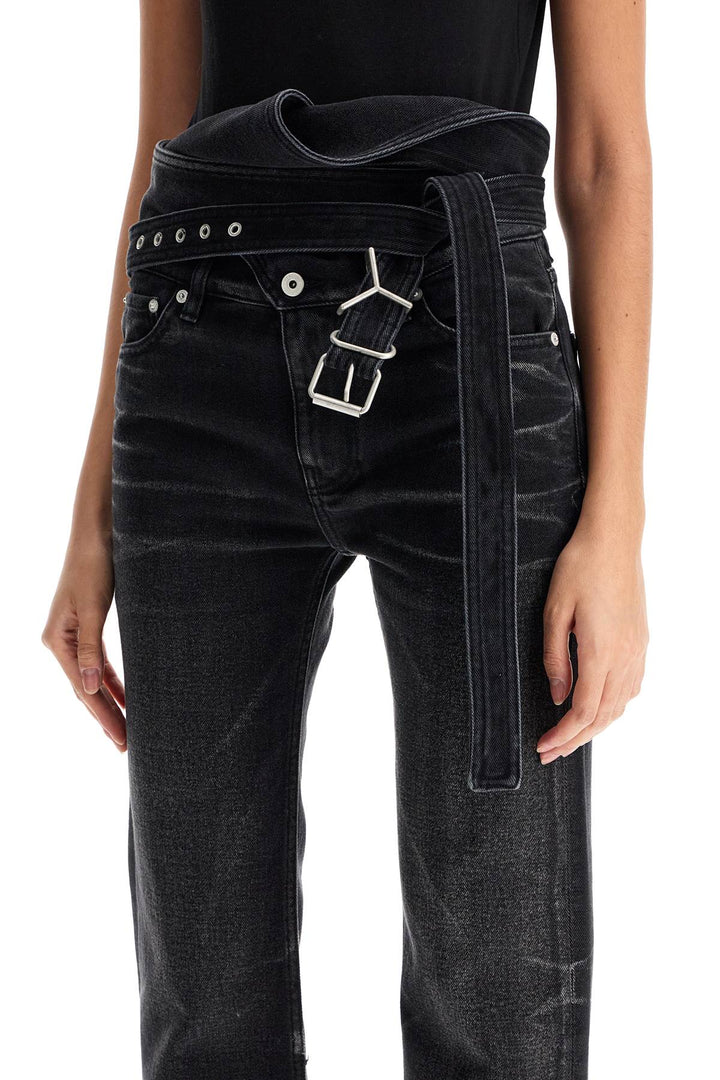 bootcut jeans with criss-cross-3