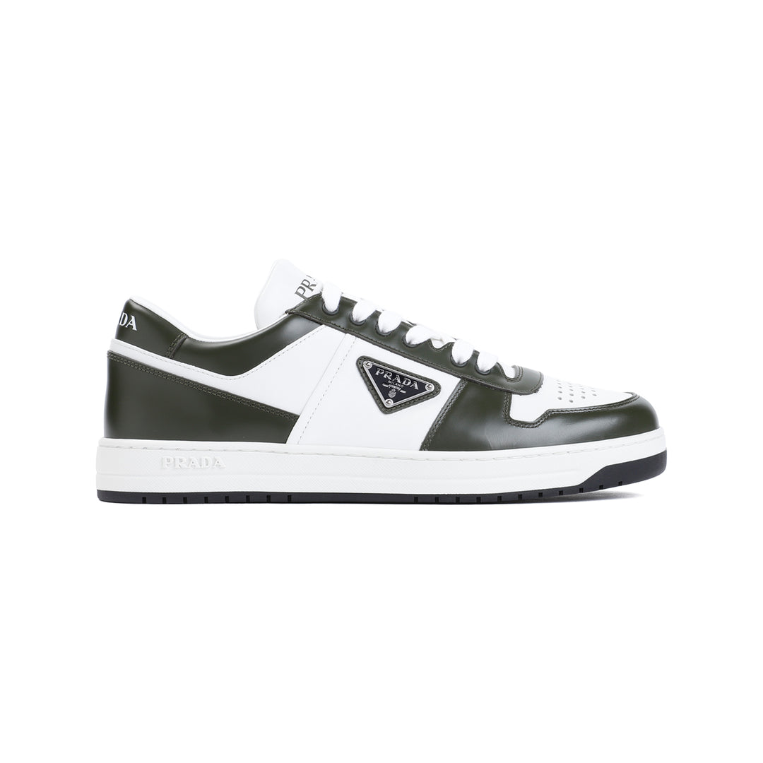 White Military Downtown Calf Leather Sneakers-1