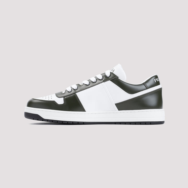 White Military Downtown Calf Leather Sneakers-3