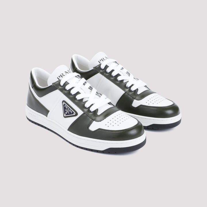 White Military Downtown Calf Leather Sneakers-4