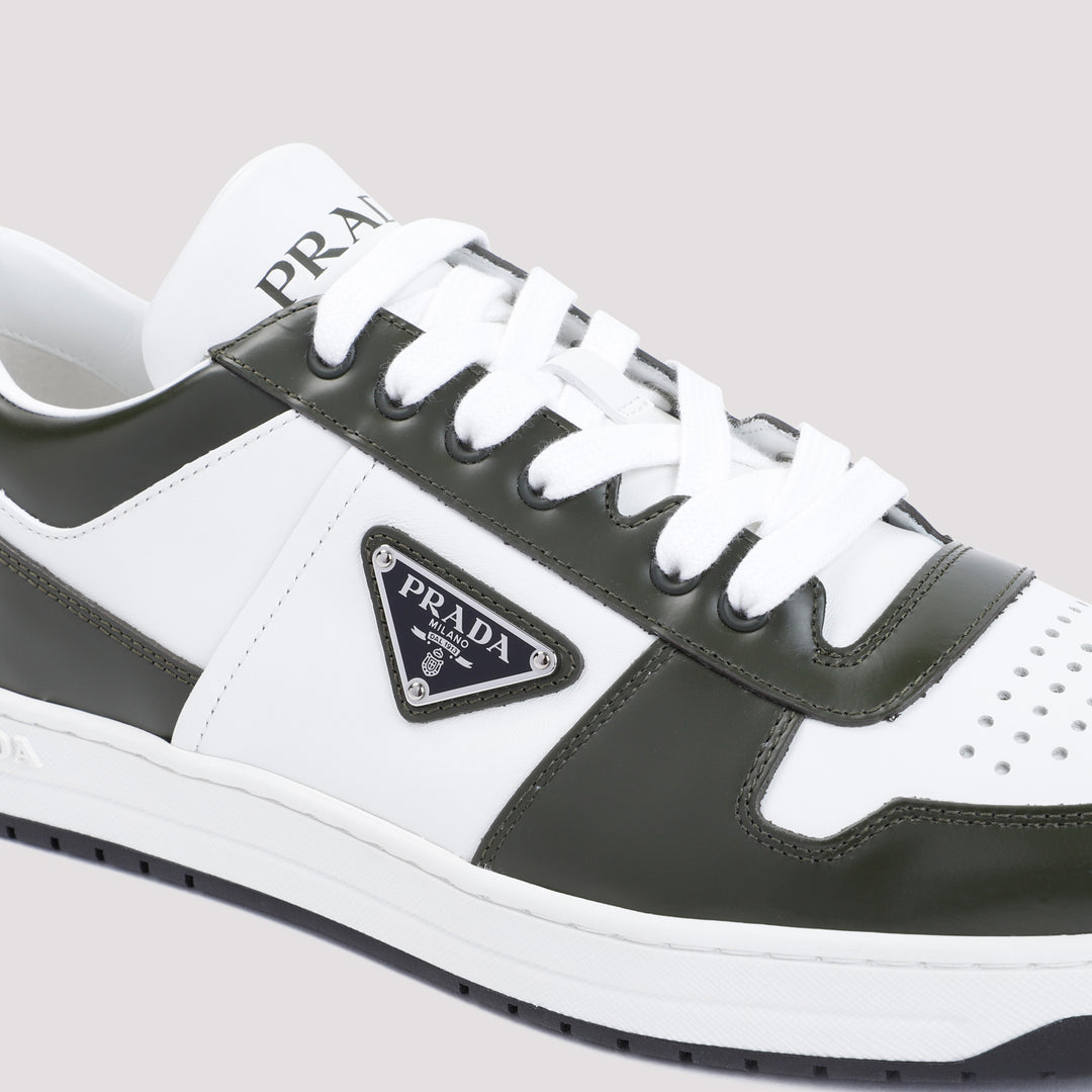 White Military Downtown Calf Leather Sneakers-5