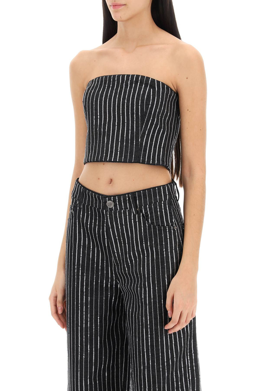 cropped top with sequined stripes-3